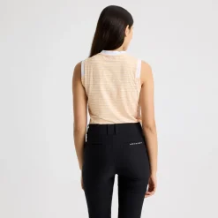 Abby Sleeveless Polo Monogram Peach