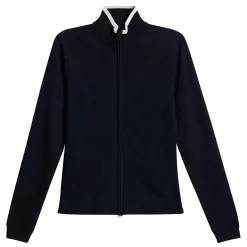 Anna Knitted Zip Sweater JL Navy