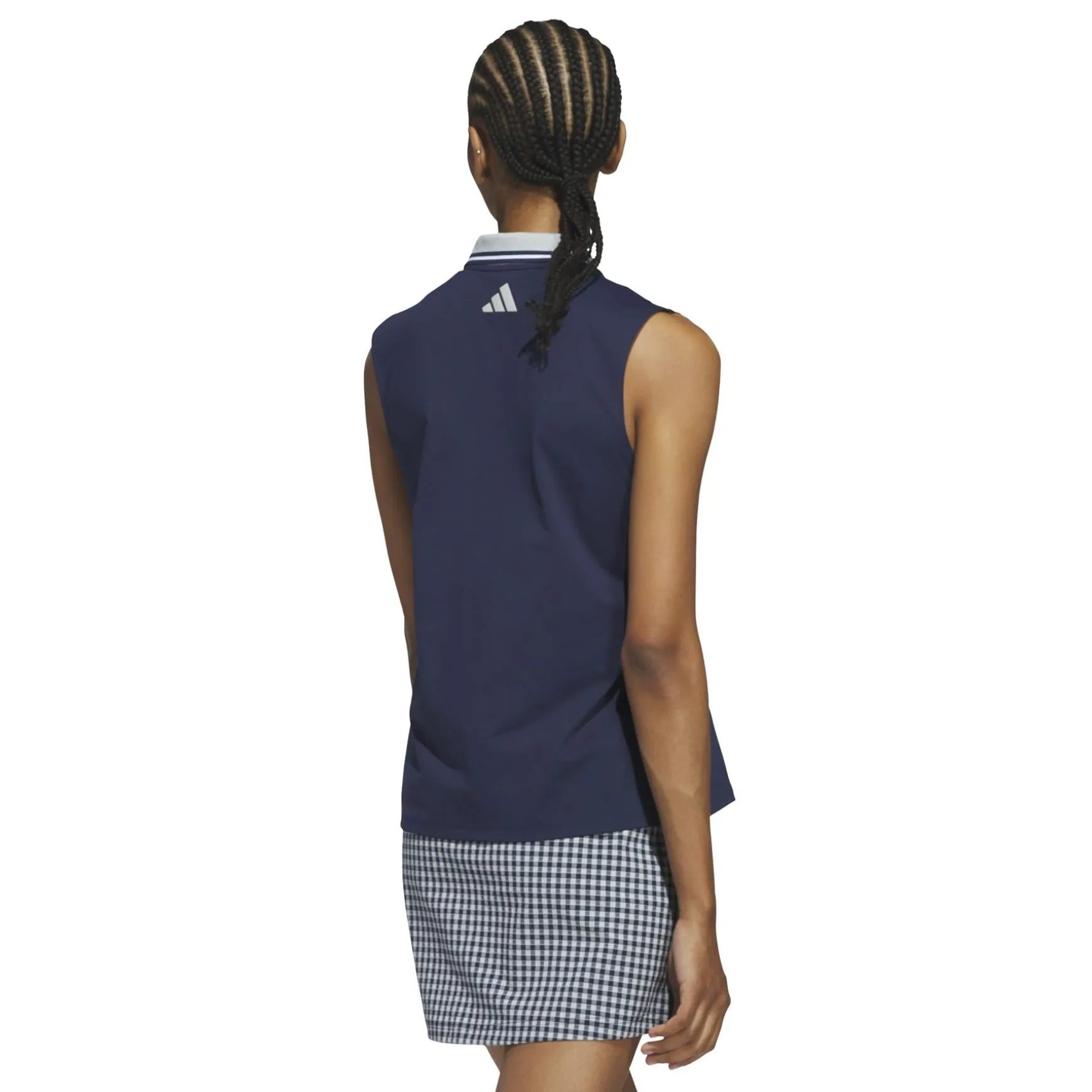 Beyond Twistknit Sleeveless Polo Shirt Navy
