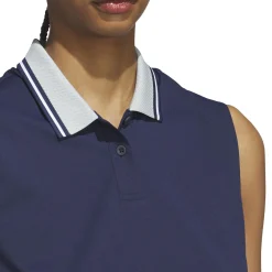 Beyond Twistknit Sleeveless Polo Shirt Navy