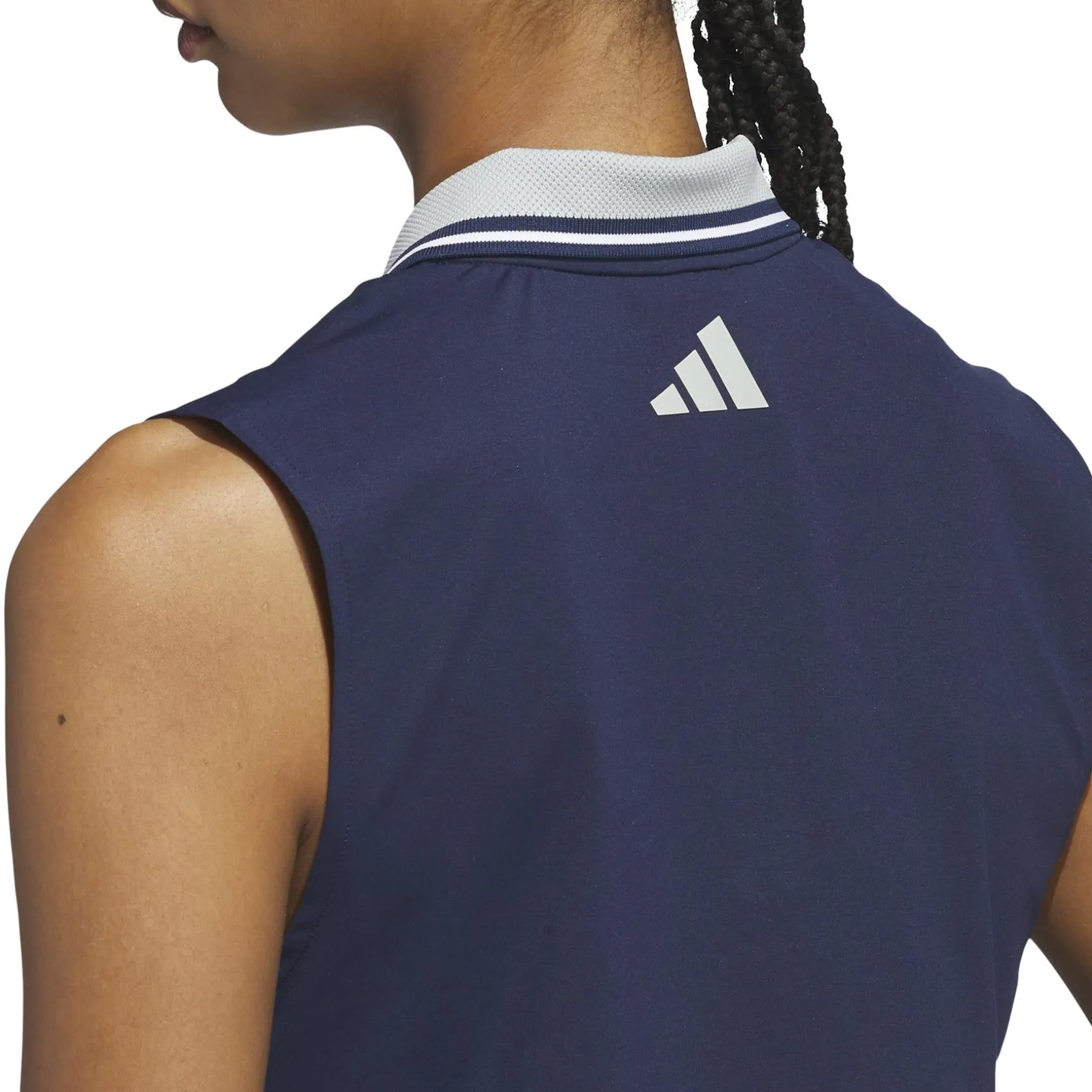 Beyond Twistknit Sleeveless Polo Shirt Navy