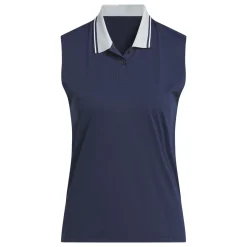 Beyond Twistknit Sleeveless Polo Shirt Navy