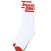 Bold Logo Stripe Socks White