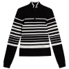 Cheryl Knitted Quarter Zip Sweater Black
