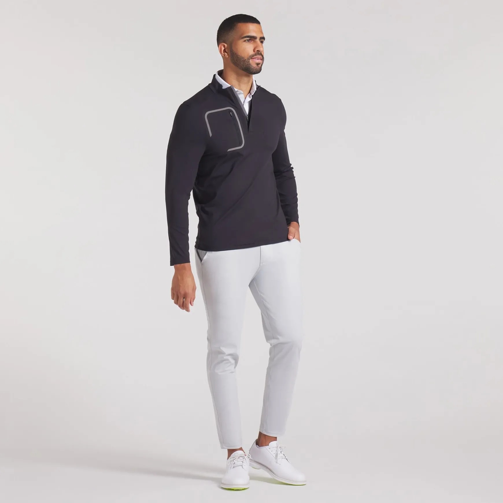 Cloudspun Tech Quarter Zip Puma Black