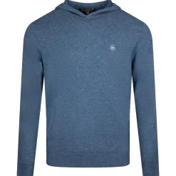 Conway Wool Cashmere Popover Hoodie Denim Blue