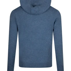 Conway Wool Cashmere Popover Hoodie Denim Blue