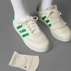 Coursecup Spikeless Golf Shoes White/Green/Yellow