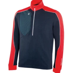 Dave INSULA Warm Half Zip Mid Layer Navy/Red