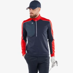 Dave INSULA Warm Half Zip Mid Layer Navy/Red