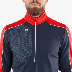 Dave INSULA Warm Half Zip Mid Layer Navy/Red