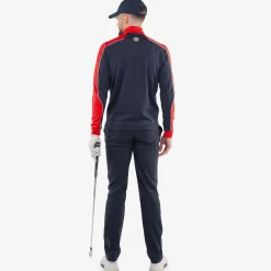 Dave INSULA Warm Half Zip Mid Layer Navy/Red
