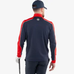 Dave INSULA Warm Half Zip Mid Layer Navy/Red