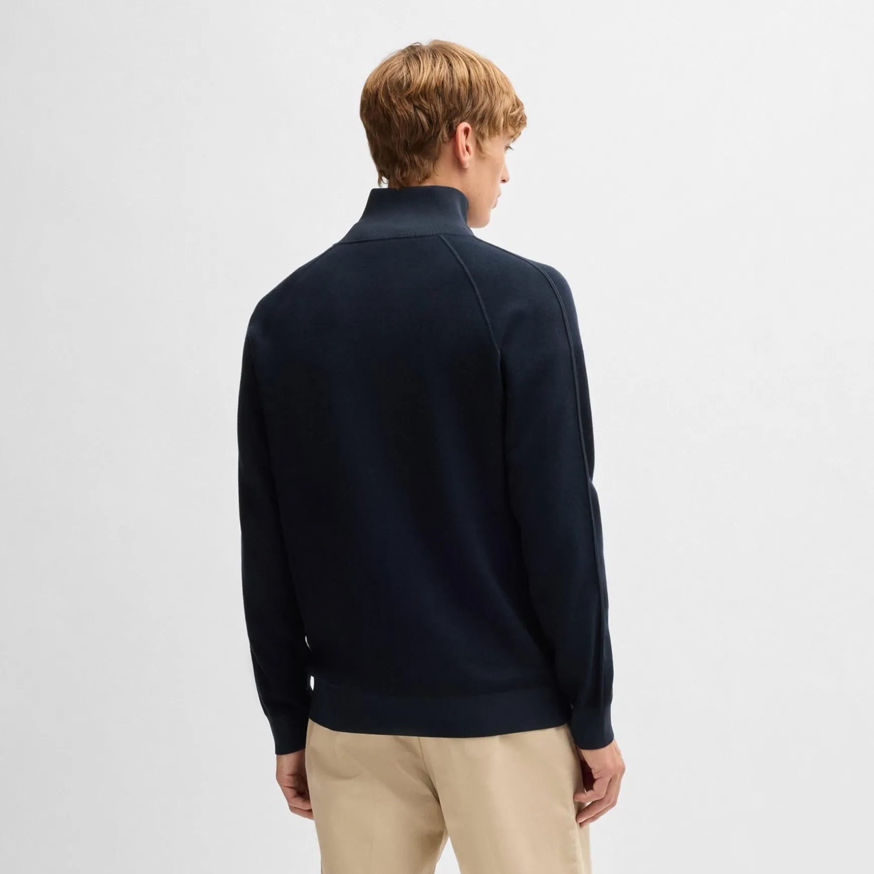 Domico Full Zip Cardigan Dark Blue