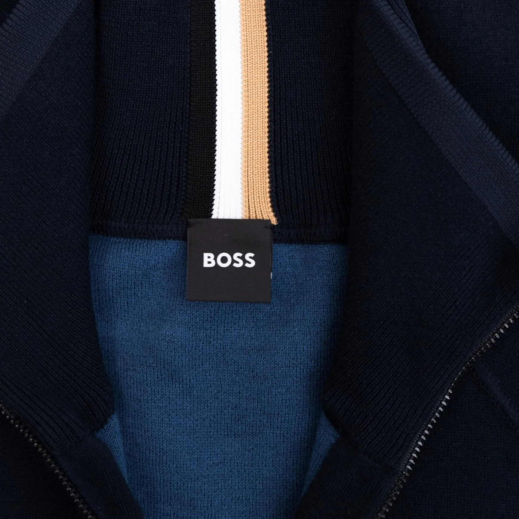 Domico Full Zip Cardigan Dark Blue