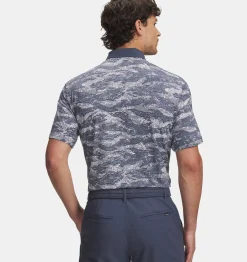 Drive Chill Printed Polo Downpour Grey/White/Navy