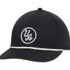 Drive 5-Panel Snapback Hat Black/White Quartz