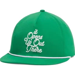Drive 5-Panel Snapback Hat Team Green/White