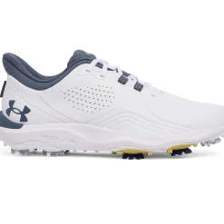 Drive Pro Wide Golf Shoes White/Metallic Gold/Downpour Grey