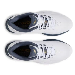 Drive Pro Wide Golf Shoes White/Metallic Gold/Downpour Grey
