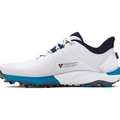 Drive Pro Wide Spiked Golf Shoes White/Navy