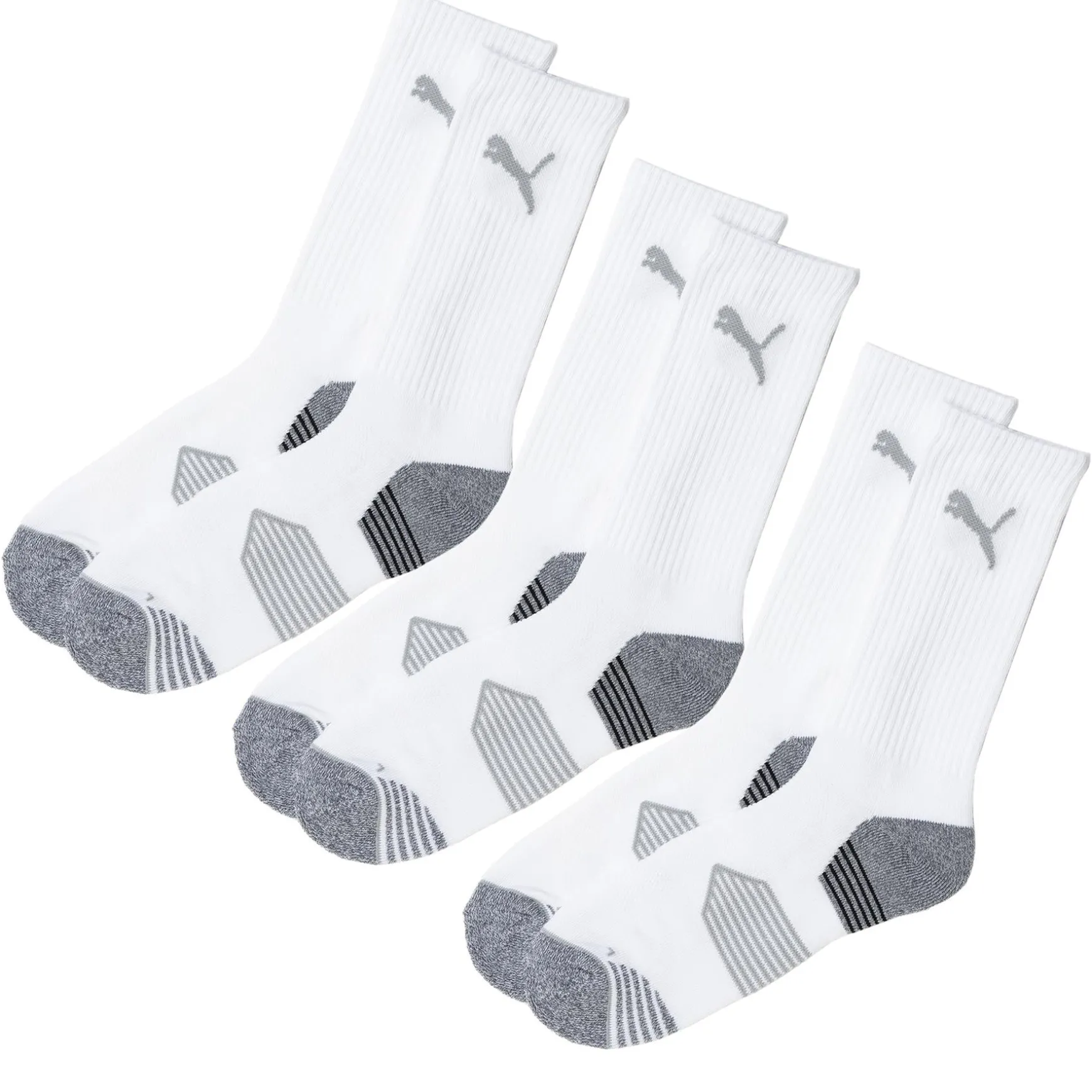 Essential Crew Cut Sock Three Pack White