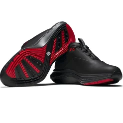 FJ Quantum Golf Shoes Black/Grey/Red