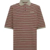 G.O.A.T Pique Polo Greige/Burgundy
