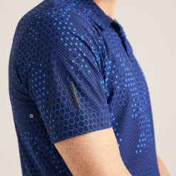 Golf AOP Tech Camo Polo Blue