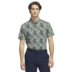 Go-To Printed Polo Silver Green/Navy
