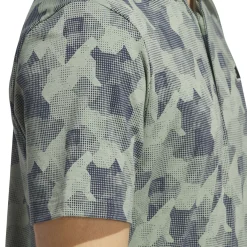 Go-To Printed Polo Silver Green/Navy