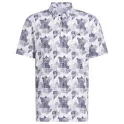 Go-To Printed Polo White/Navy