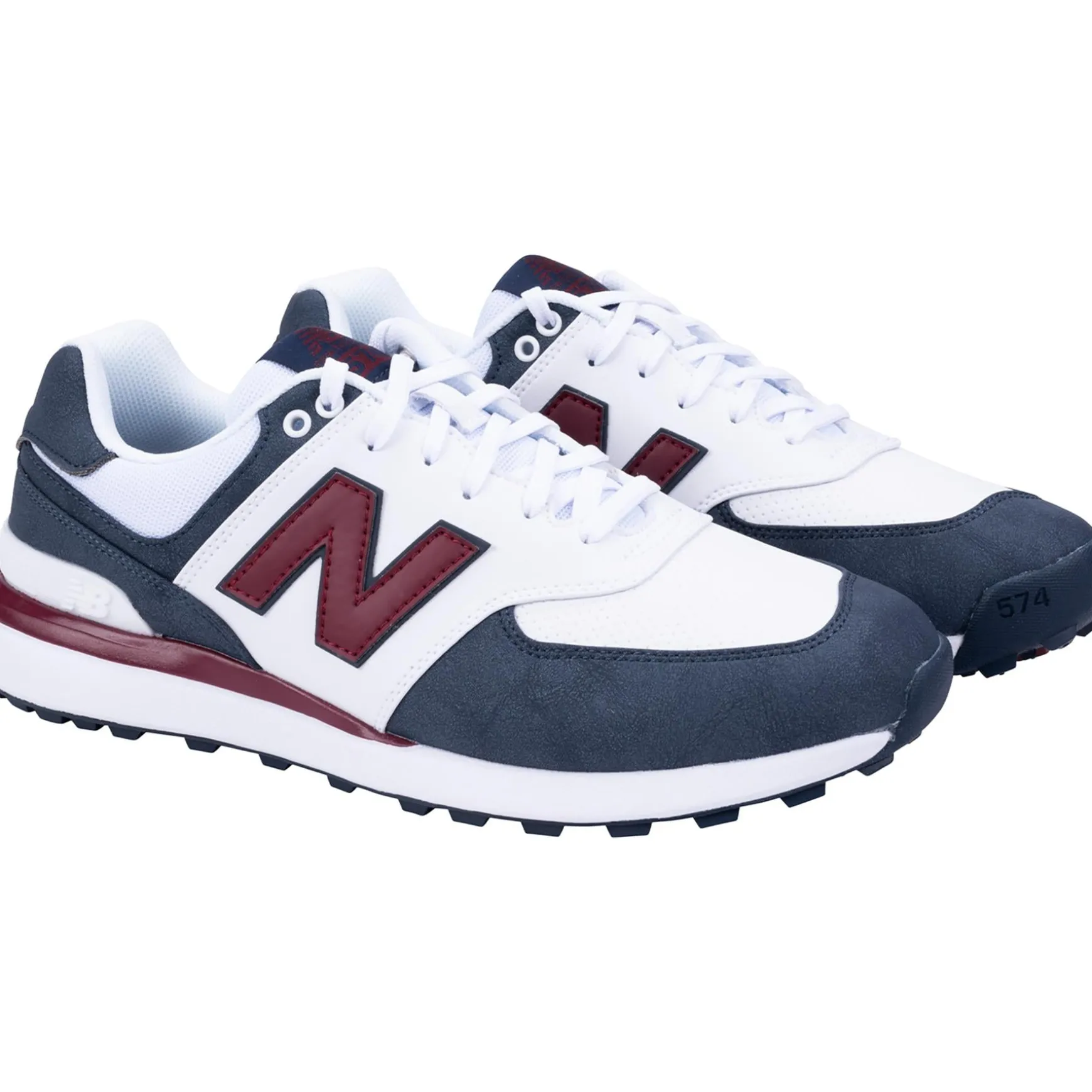 574 Greens v2 Waterproof Spikeless Golf Shoes Blue/White/Red