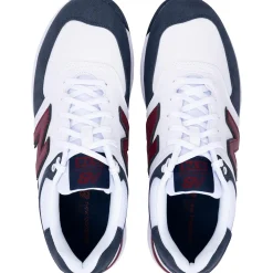 574 Greens v2 Waterproof Spikeless Golf Shoes Blue/White/Red