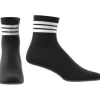 Half Crew 3-Stripes Socks Black