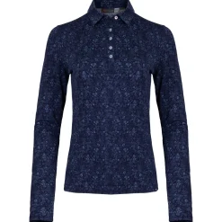 Hollow Pima LS Polo Atlanta Blue