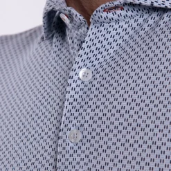 Hollow Pima Polo Powder Blue/Atlanta Blue