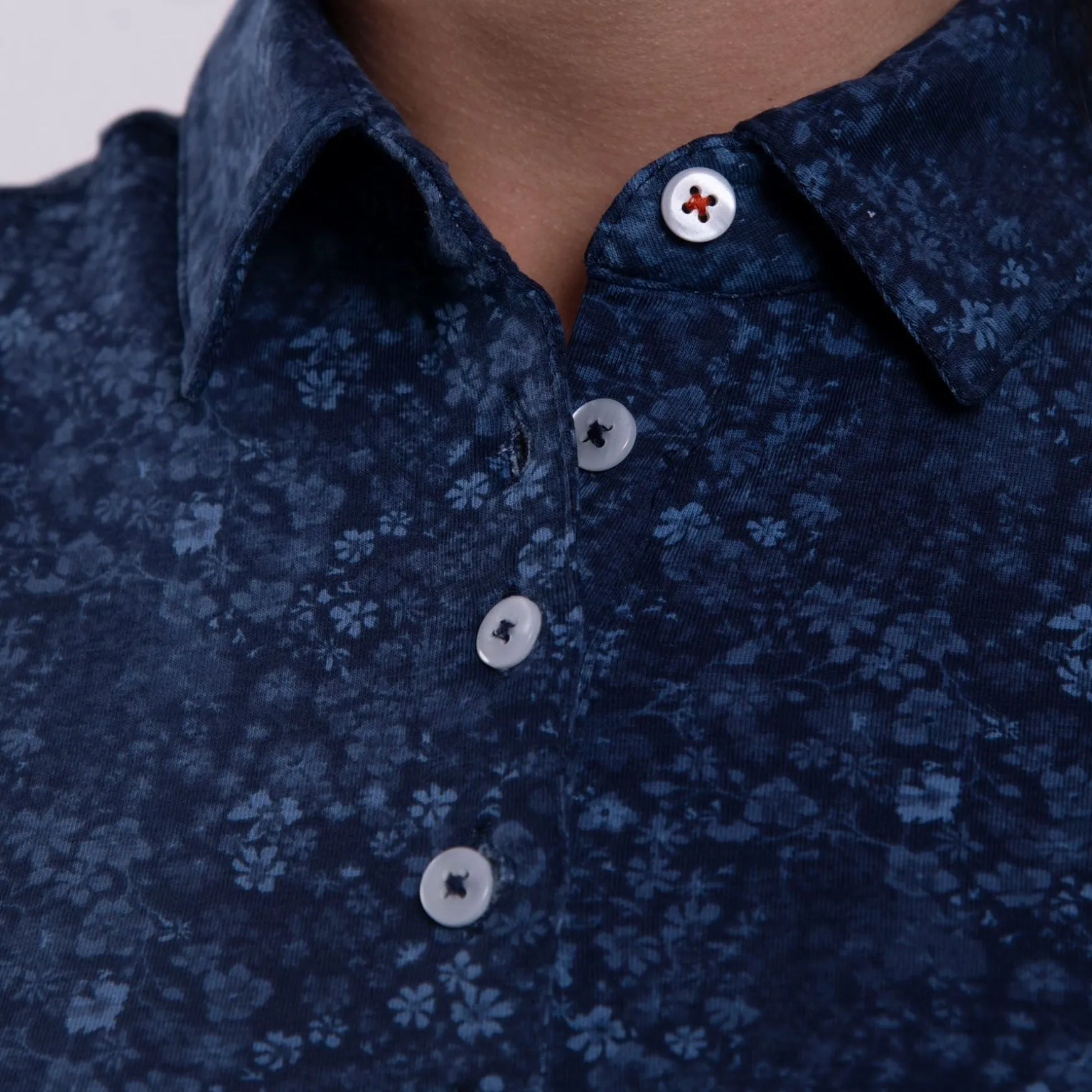 Hollow Pima SL Polo Atlanta Blue