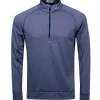 Keano Half Zip Regular Fit Mid Layer Atlanta Blue Melange