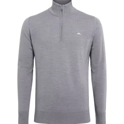 Kian Zipped Golf Sweater Grey Melange