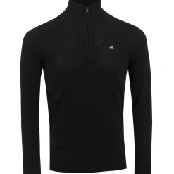 Kian Zipped Golf Sweater Black