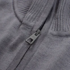 Kian Zipped Golf Sweater Grey Melange