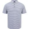 Lee Stripe Stretch Polo Atlanta Blue/White