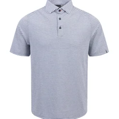 Lee Stripe Stretch Polo Atlanta Blue/White