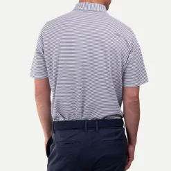 Lee Stripe Stretch Polo Atlanta Blue/White