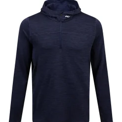 Liam Hooded Half Zip Mid Layer Atlanta Blue