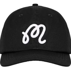M Script Chainstitch Painters Cap Black