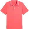 MATTR Elevated Solid Polo Peach Frost