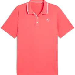 MATTR Elevated Solid Polo Peach Frost