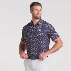 MATTR Paradise Polo Deep Navy/Sunny Yellow